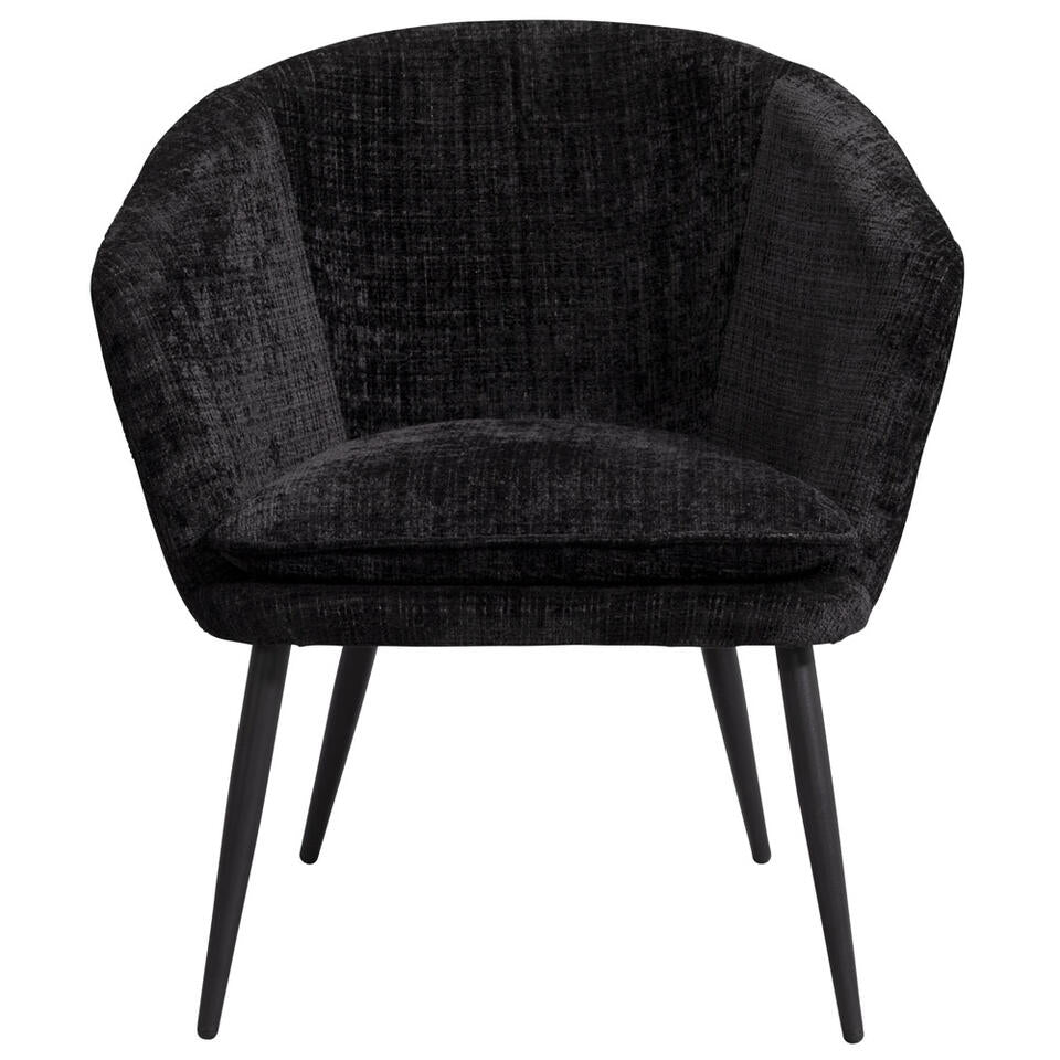 Fauteuil - stof - zwart