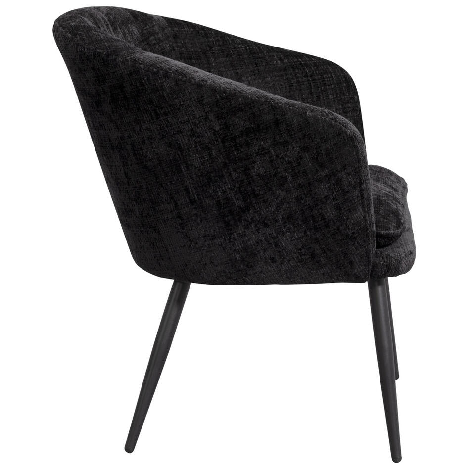 Fauteuil - stof - zwart