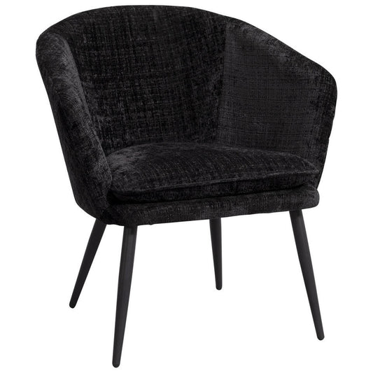 Fauteuil - stof - zwart