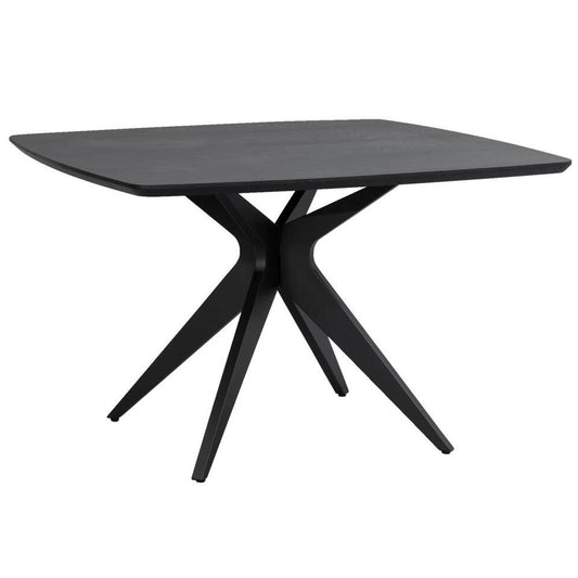 Eettafel vierkant - zwart - 120x120 cm