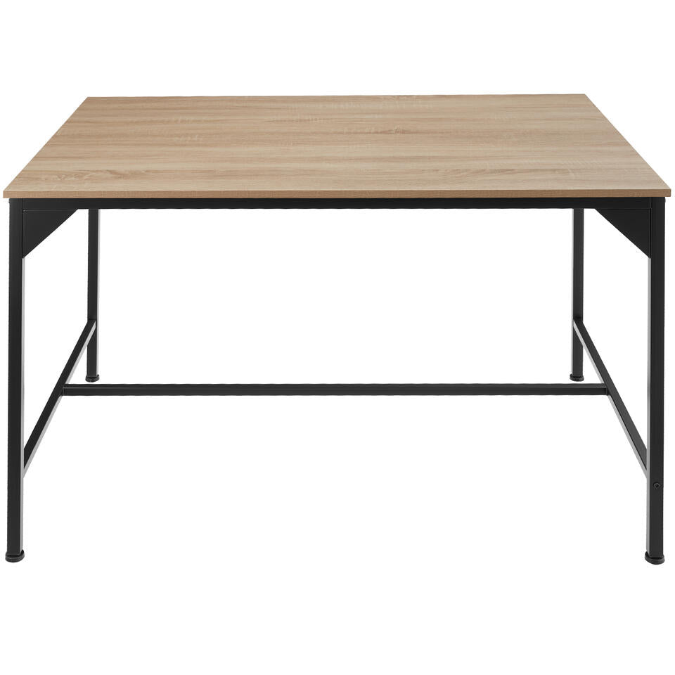 tectake - Eettafel industrieel lichtbruin - 120 x 75 x 75 cm - 404345