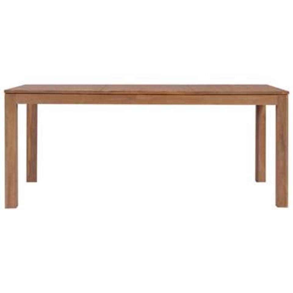 vidaXL Eettafel 180x90x76 cm teakhout met natuurlijke afwerking
