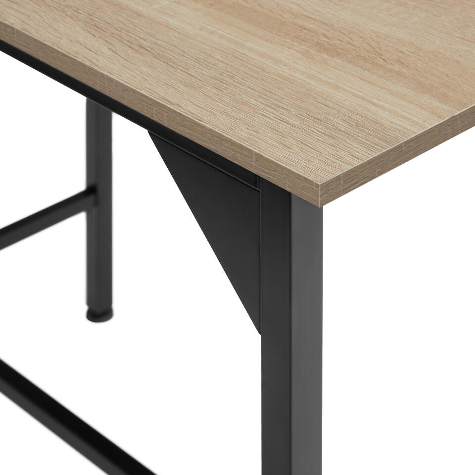tectake - Eettafel industrieel lichtbruin - 120 x 75 x 75 cm - 404345